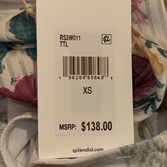 SPLENDID WOMEN’S SLEEVELESS DIXIE TOP WITH ELASTIC BUBBLE HEM FULLY LINED NWT - Picture 8 of 9